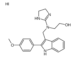 2-(N-(2-Imidazolin-2-yl)-N-(2-(p-methoxyphenyl)-3-indolylmethyl)amino) ethanol hydriodide结构式