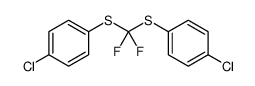 1-chloro-4-[(4-chlorophenyl)sulfanyl-difluoromethyl]sulfanylbenzene Structure