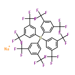 四(3,5-二(三氟甲基)苯基)硼酸钠结构式