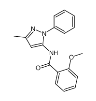 2-methoxy-N-(3-methyl-1-phenyl-1H-pyrazol-5-yl)benzamide结构式