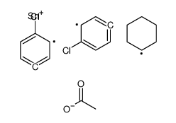[bis(4-chlorophenyl)-cyclohexylstannyl] acetate结构式