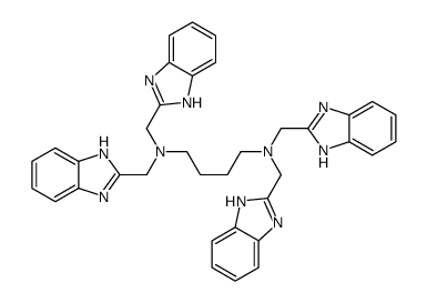 N,N,N',N'-tetrakis(1H-benzimidazol-2-ylmethyl)butane-1,4-diamine Structure