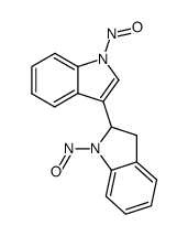 1,1'-Dinitroso-2,3-dihydro-1H,1'H-[2,3']biindolyl Structure