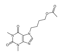 7-(4-acetoxy-butyl)-1,3-dimethyl-3,7-dihydro-purine-2,6-dione结构式