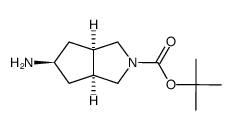 Meso-(3aR,5r,6aS)-tert-butyl 5-aminohexahydrocyclopenta[c]pyrrole-2(1H)-carboxylate structure