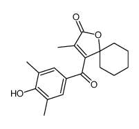4-(4-hydroxy-3,5-dimethylbenzoyl)-3-methyl-1-oxaspiro[4.5]dec-3-en-2-one Structure
