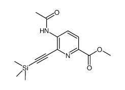 5-acetylamino-5-trimethylsilanylethynyl-2-nicotinic acid methyl ester Structure