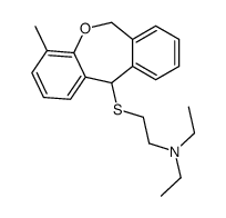 N,N-diethyl-2-[(4-methyl-6,11-dihydrobenzo[c][1]benzoxepin-11-yl)sulfanyl]ethanamine结构式
