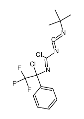 N-tert-Butyl-N'-1,3-dichloro-3-phenyl-4,4,4-trifluoro-2-azabuten-1-ylcarbodiimide Structure