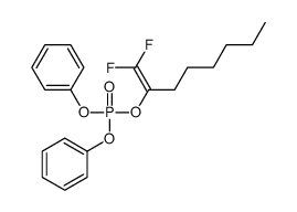 1,1-difluorooct-1-en-2-yl diphenyl phosphate结构式