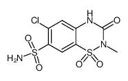 6-chloro-2-methyl-1,1,3-trioxo-1,2,3,4-tetrahydro-1λ6-benzo[1,2,4]thiadiazine-7-sulfonic acid amide结构式