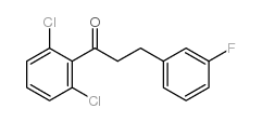 2',6'-DICHLORO-3-(3-FLUOROPHENYL)PROPIOPHENONE结构式