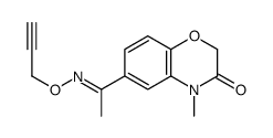 4-methyl-6-[(E)-C-methyl-N-prop-2-ynoxycarbonimidoyl]-1,4-benzoxazin-3-one Structure