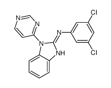 N-(3,5-dichlorophenyl)-1-pyrimidin-4-ylbenzimidazol-2-amine Structure