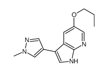 3-(1-methylpyrazol-4-yl)-5-propoxy-1H-pyrrolo[2,3-b]pyridine结构式