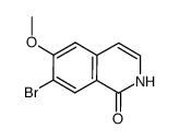 7-溴-6-甲氧基-1(2H)-异喹啉结构式