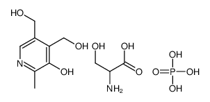 DL-serine dihydrogen phosphate, compound with 5-hydroxy-6-methylpyridine-3,4-dimethanol (1:1) Structure