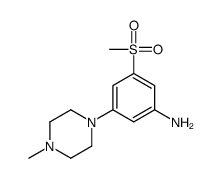 3-(4-甲基哌嗪-1-基)-5-(甲基磺酰基)苯胺结构式