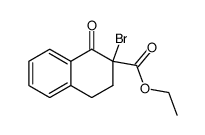 ethyl 2-bromo-1-oxo-1,2,3,4-tetrahydronaphthalene-2-carboxylate结构式