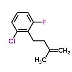 1-Chloro-3-fluoro-2-(3-methyl-3-buten-1-yl)benzene结构式