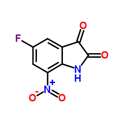 5-Fluoro-7-nitro-1H-indole-2,3-dione结构式