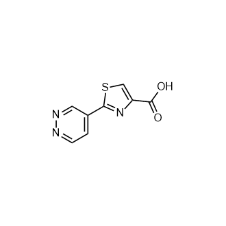 2-(哒嗪-4-基)噻唑-4-羧酸结构式