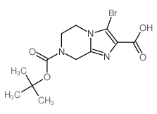 7-BOC-3-bromo-5,6,7,8-tetrahydroimidazo[1,2-a]pyrazine-2-carboxylic acid Structure