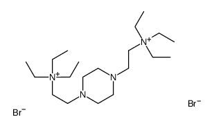 triethyl-[2-[4-[2-(triethylazaniumyl)ethyl]piperazin-1-yl]ethyl]azanium,dibromide Structure