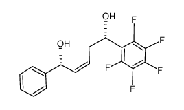 (1R,5S,Z)-5-(perfluorophenyl)-1-phenylpent-2-ene-1,5-diol结构式