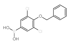 4-(苄氧基)-3,5-二氯苯硼酸结构式