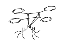 bis(triethylphosphine)(η4-tetraphenylcyclobutadiene)nickel(0)结构式