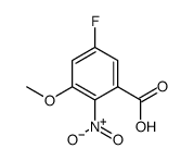 5-氟-3-甲氧基-2-硝基苯甲酸结构式