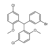 2-((3-溴苯基)(5-氯-2-甲氧基苯基)甲基)-4-氯-1-甲氧基苯结构式