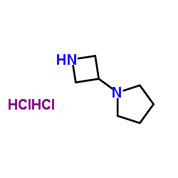 1-(氮杂环丁烷-3-基)吡咯烷二盐酸盐结构式