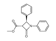 trans-3-(Methoxycarbonyl)-1,4-diphenyl-2-azetidinone结构式