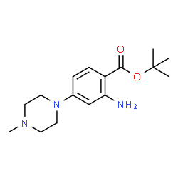 2-氨基-4-(4-甲基-1-哌嗪)苯甲酸叔丁酯结构式