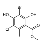 methyl 3-bromo-5-chloro-2,4-dihydroxy-6-methylbenzoate Structure
