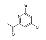1-(6-溴-4-氯吡啶-2-基)乙酮结构式