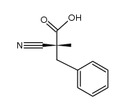 (R)-(-)-2-cyano-2-methyl-3-phenylpropionic acid结构式