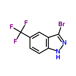 3-溴-5-(三氟甲基)-1H-吲唑结构式