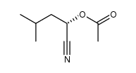 (S)-(-)-2-acetoxy-(4-methyl)-pentanenitrile Structure