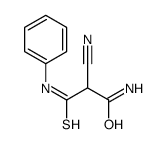 3-anilino-2-cyano-3-sulfanylidenepropanamide Structure