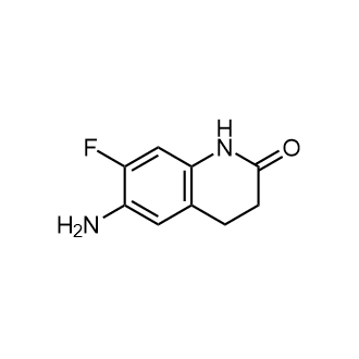 6-氨基-7-氟-3,4-二氢喹啉-2(1H)-酮结构式