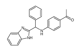 1-[4-[[1H-benzimidazol-2-yl(phenyl)methyl]amino]phenyl]ethanone结构式