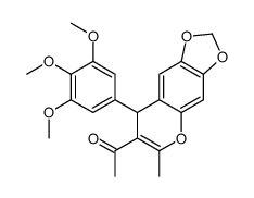 1-[6-methyl-8-(3,4,5-trimethoxyphenyl)-8H-[1,3]dioxolo[4,5-g]chromen-7-yl]ethanone Structure