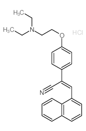 1-Naphthaleneacrylonitrile,a-[p-[2-(diethylamino)ethoxy]phenyl]-,hydrochloride (7CI,8CI)结构式