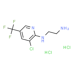 N-(2-氨基乙基)-N-[3-氯-5-(三氟甲基)吡啶-2-基]胺盐酸盐结构式