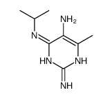6-methyl-4-N-propan-2-ylpyrimidine-2,4,5-triamine结构式