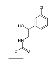 [2-(3-chloro-phenyl)-2-hydroxy-ethyl]-carbamic acid tert-butyl ester Structure