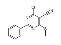 4-氯-6-甲基磺酰基-2-苯基-5-嘧啶甲腈结构式